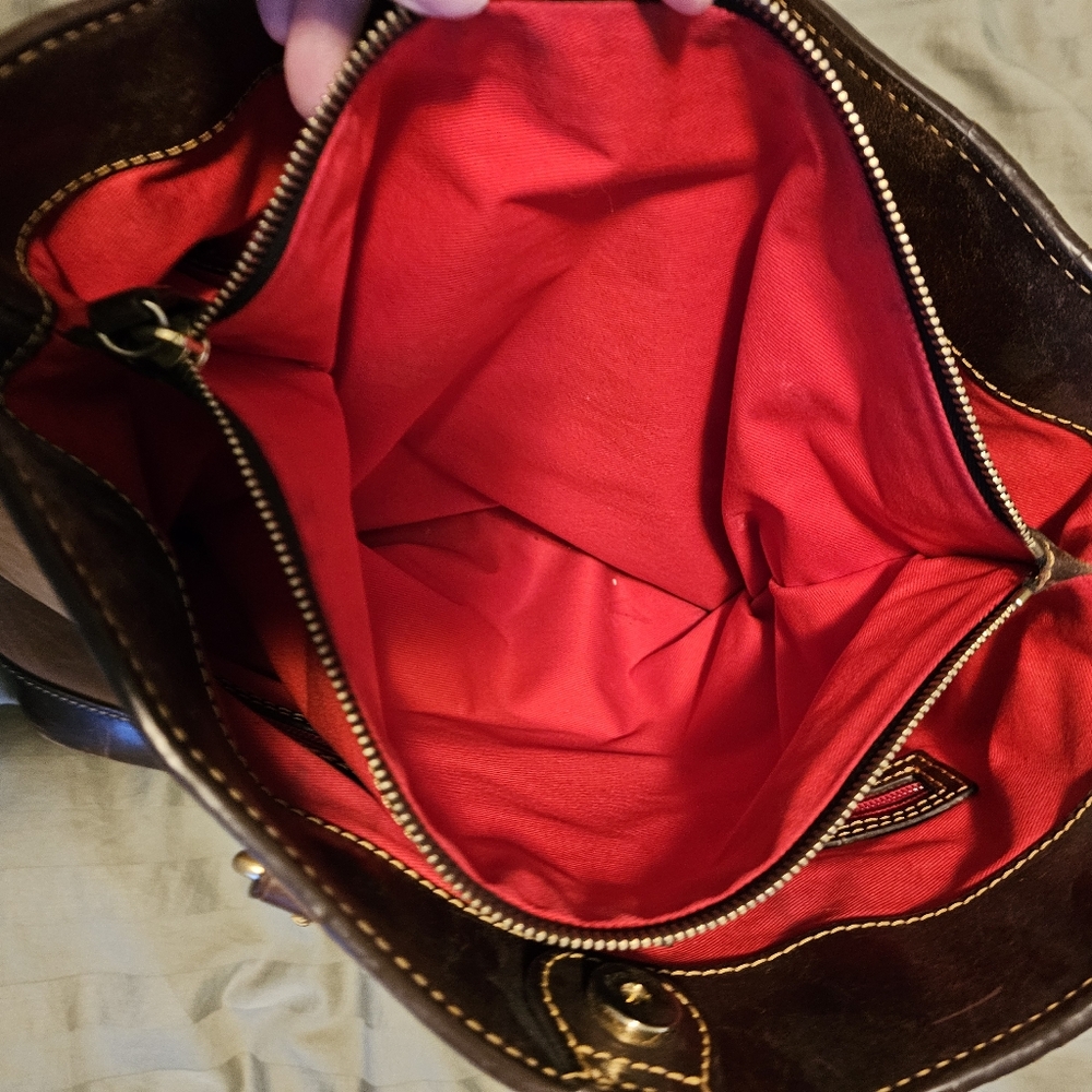 Vintage Dooney & Bourke Suede Women's Purse - Picture 9 of 12